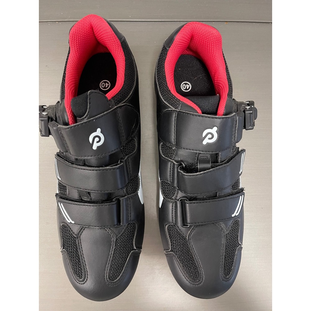 Peloton Cycling Shoes Black Delta Cleats Indoor Bike Shoes Size 40 Women 9 Men 7